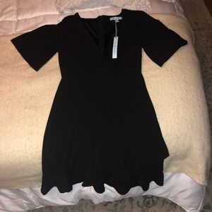 NWT black vneck boutique dress